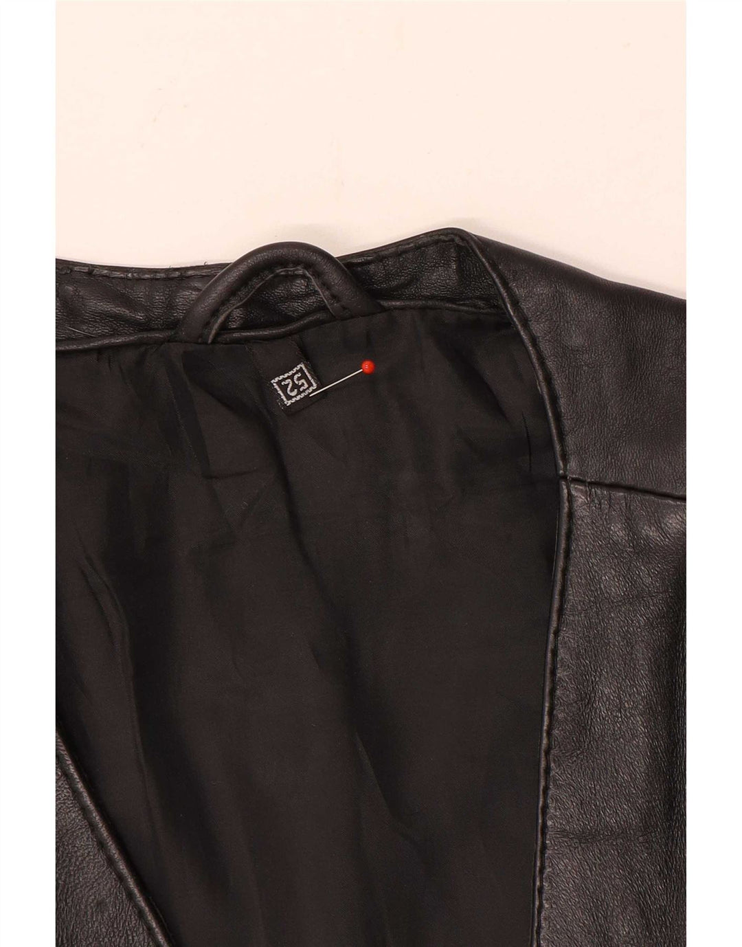 Vintage ανδρικό δερμάτινο Gilet EU 52 XL Μαύρο