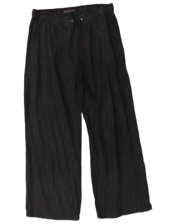 Marks & Spencer Γυναικείο φαρδύ παντελόνι Chino UK 12 Medium W32 L28 Μαύρο