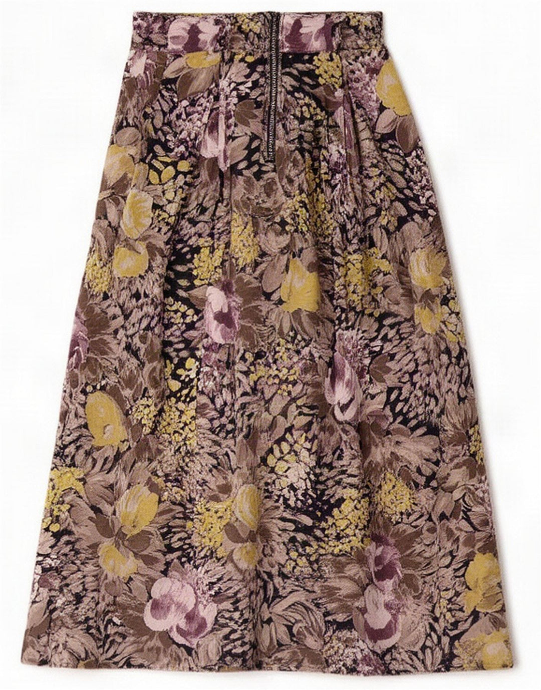 Vintage γυναικεία φούστα Midi Medium W28 Πολύχρωμη Floral