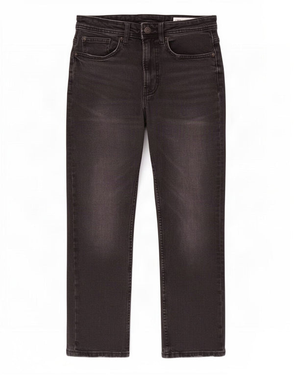 Zara Womens Straight Jeans EU 34 2XS W24 L26 Grey Cotton
