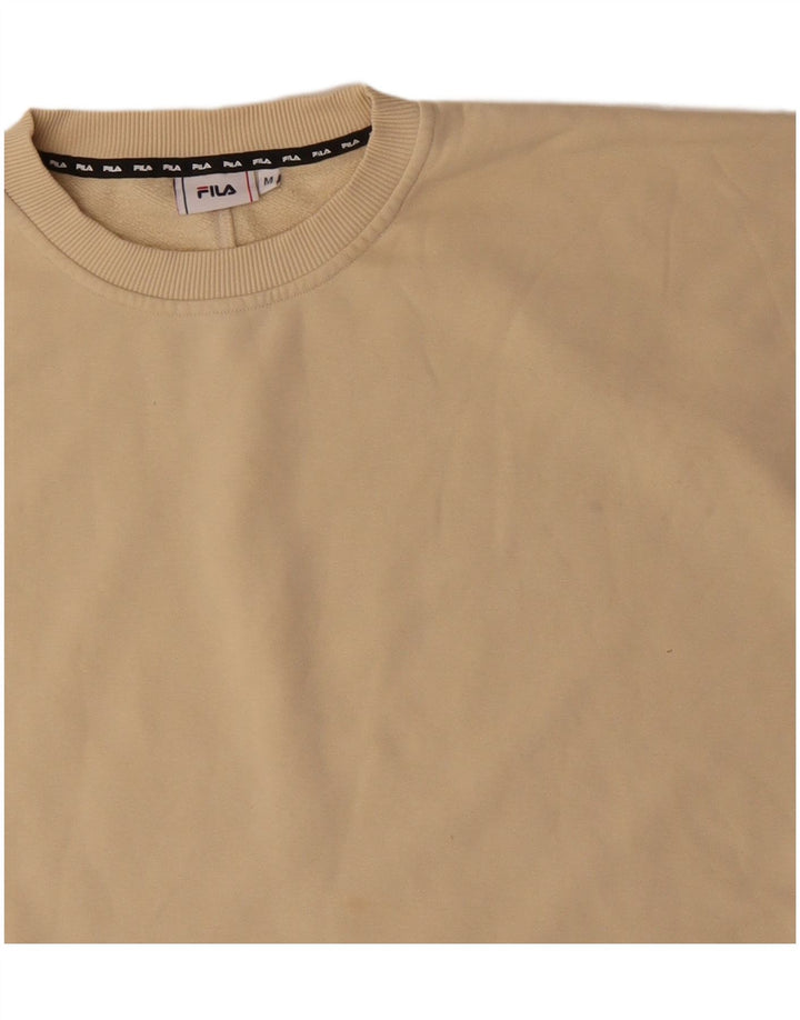 Γυναικείο μπλουζάκι Fila Crop Oversized Top UK 14 μεσαίο μπεζ βαμβακερό