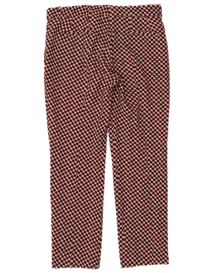 Zara Γυναικείο Slim παντελόνι Chino Medium W28 L27 Κόκκινο γεωμετρικό