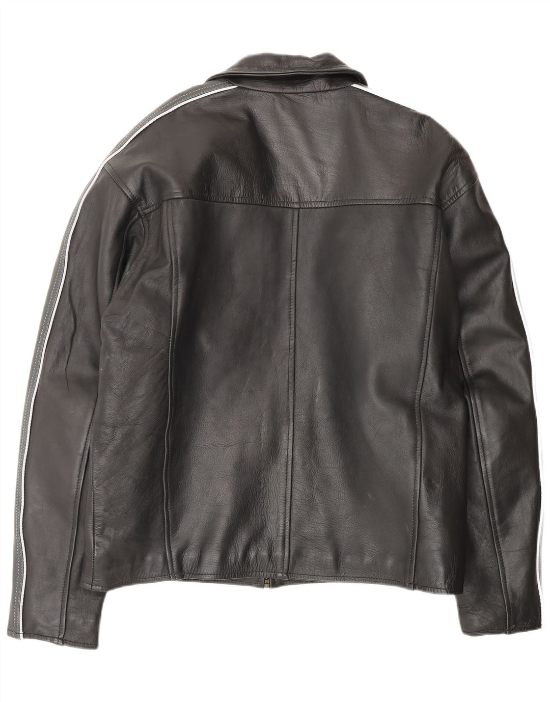 VINTAGE Ανδρικό Δερμάτινο Μπουφάν UK 42 XL Μαύρο Colourblock Δερμάτινο