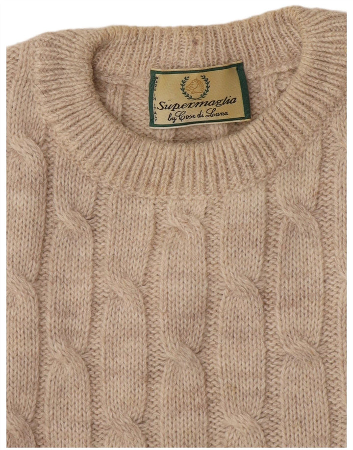 Ανδρικό πουλόβερ Supermaglia Crew Neck Jumper Μεγάλο Μπεζ