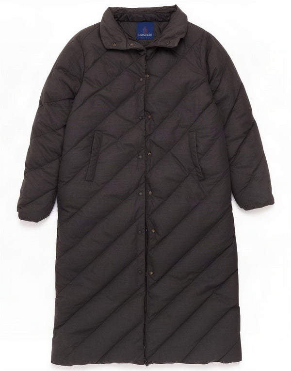 Moncler Womens Oversized Padded Coat Size 3 Medium Grey Cotton