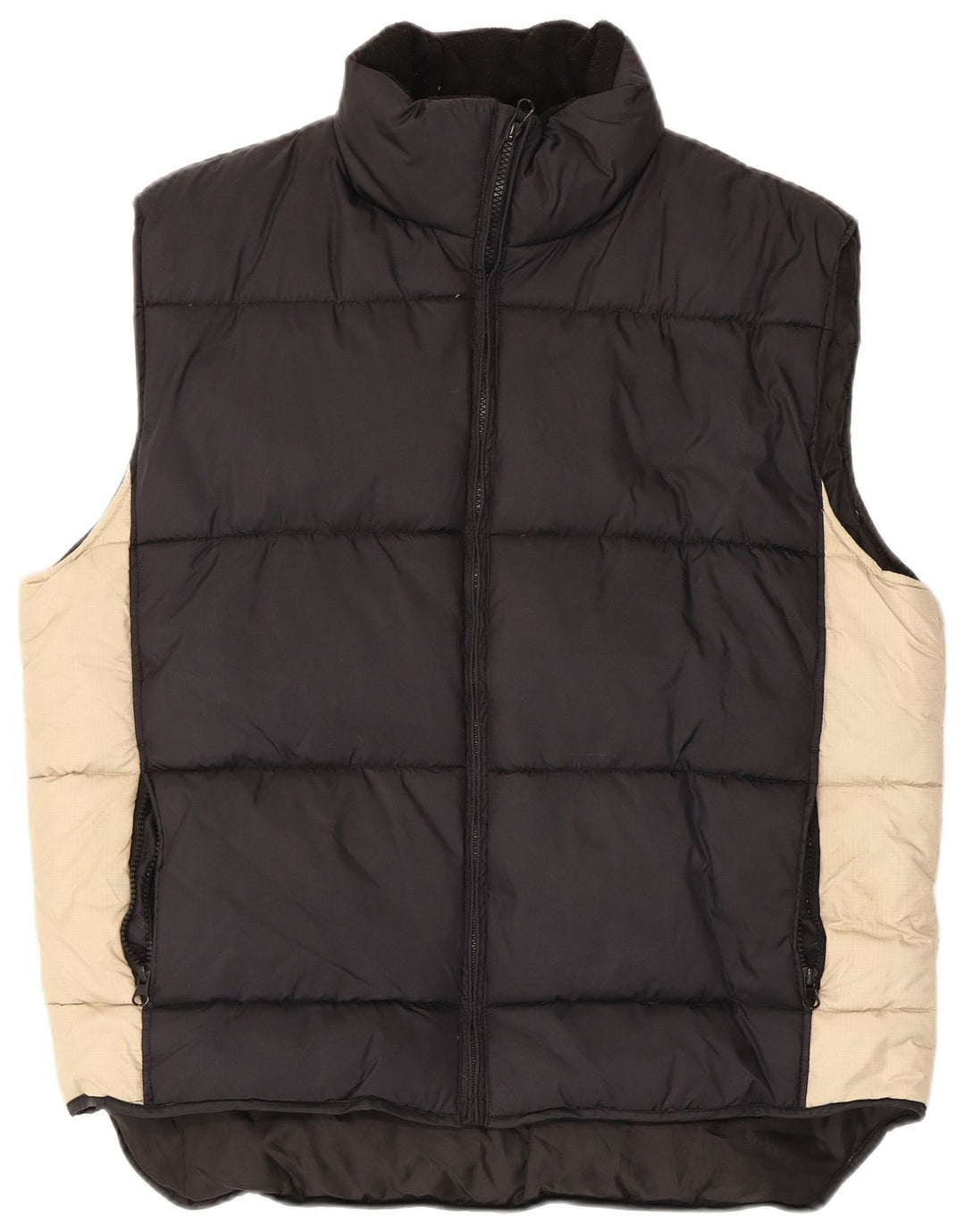 Multiblu Ανδρικό padded Gilet UK 38 Medium Black Colorblock Πολυαμίδιο