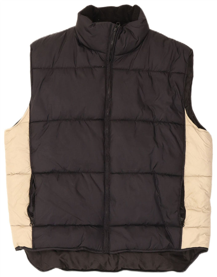 Multiblu Ανδρικό padded Gilet UK 38 Medium Black Colorblock Πολυαμίδιο