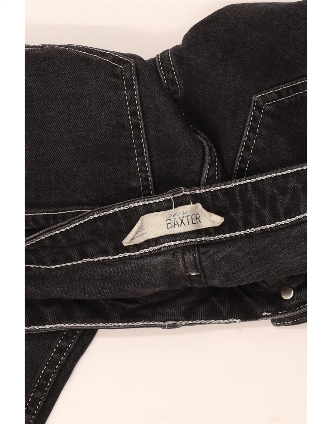 TOPSHOP Γυναικείο Baxter Crop Slim Jeans W26 L25 Μαύρο