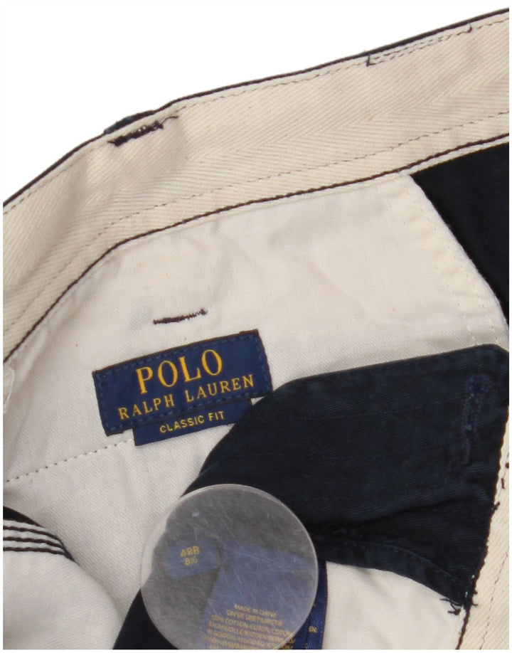 POLO RALPH LAUREN Ανδρικό μεγάλο κλασικό σορτς Chino W48 4XL Navy Blue