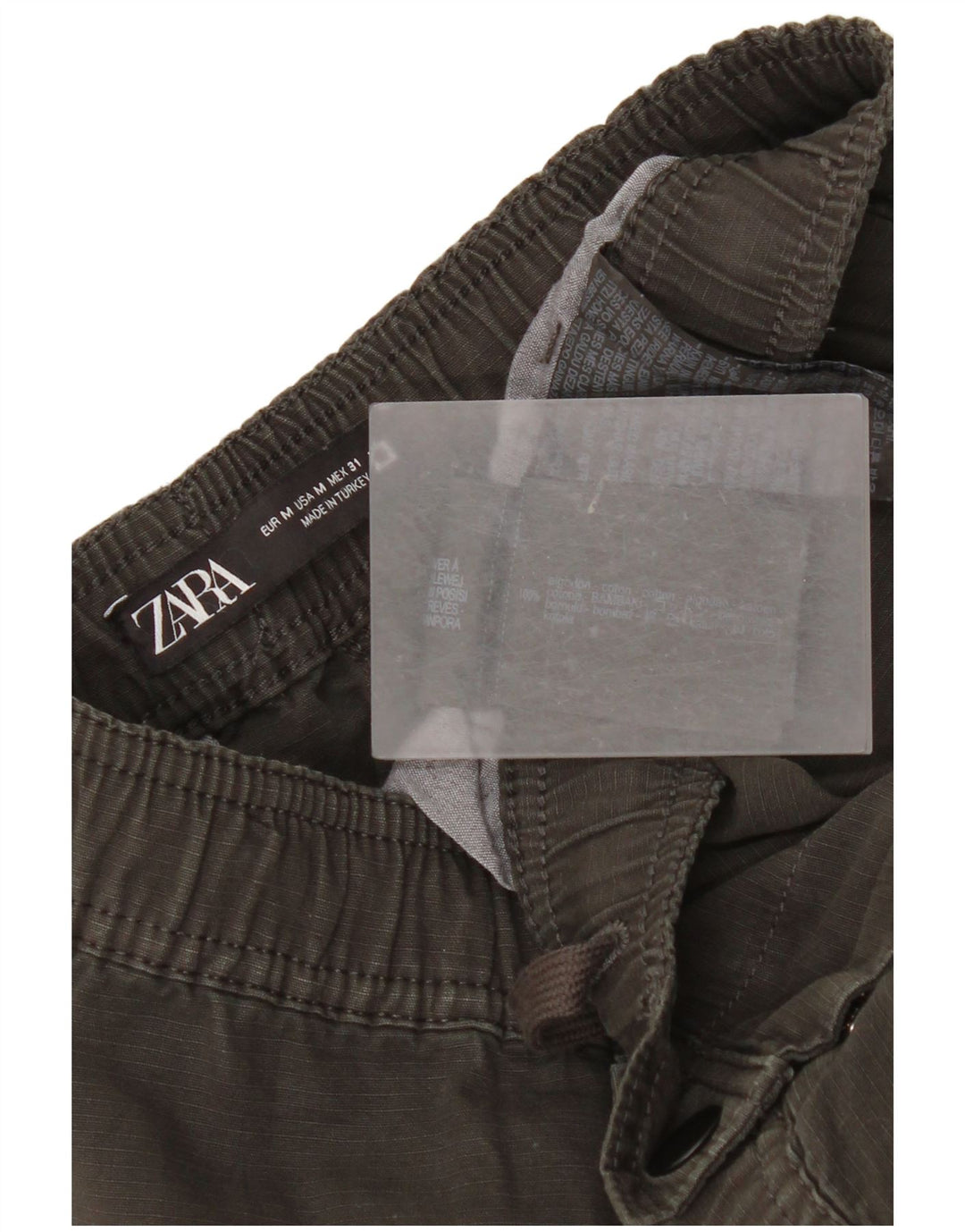 Zara Γυναικείο Joggers Παντελόνι Cargo Medium W31 L28 Γκρι βαμβακερό