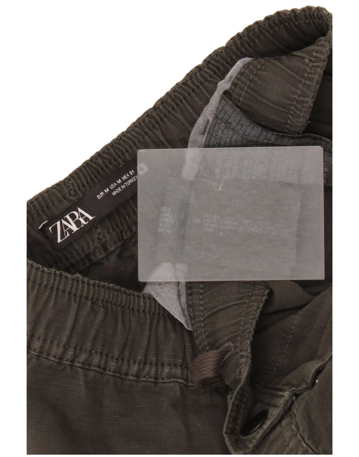 Zara Γυναικείο Joggers Παντελόνι Cargo Medium W31 L28 Γκρι βαμβακερό