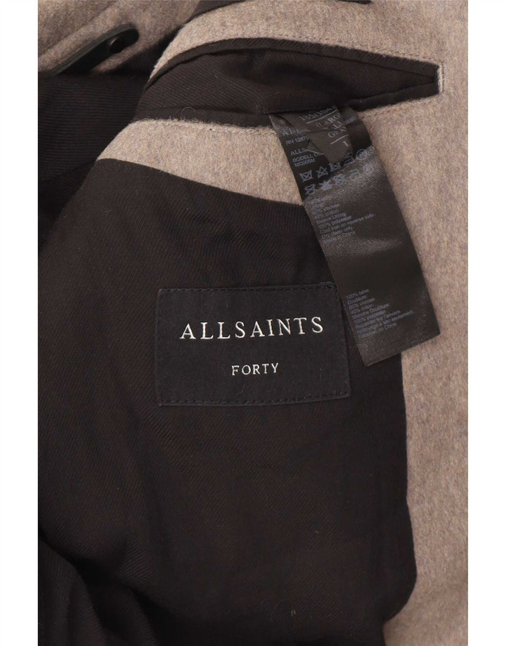Ανδρικό πανωφόρι All Saints UK 40 Large Grey Wool