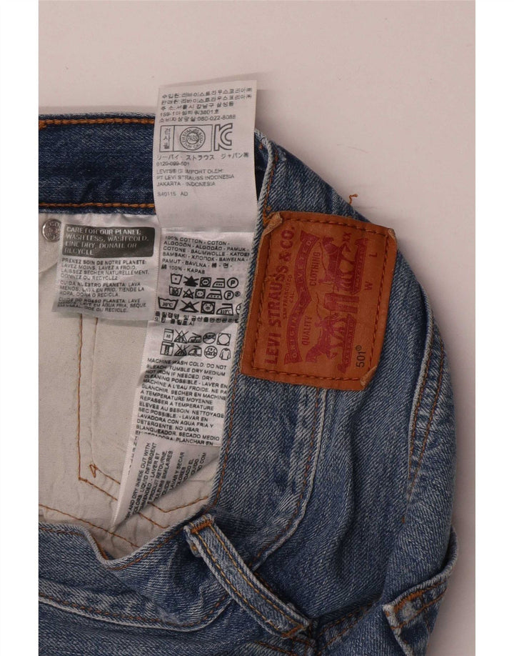 Γυναικείο σορτς Levi's 501 τζιν W28 μεσαίο μπλε βαμβακερό