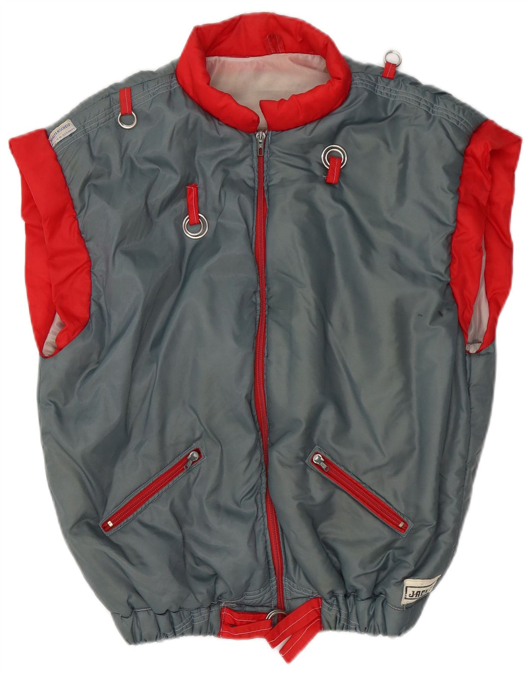 JACK DANIELS Γυναικείο Gilet UK 16 Large Grey Colourblock