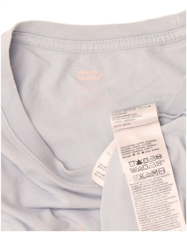 Ανδρικό μπλουζάκι Levi's Relaxed Graphic Top μεγάλο μπλε βαμβακερό