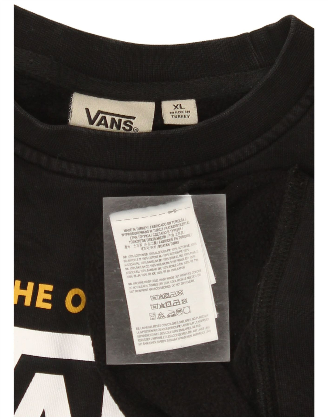 Γυναικεία VANS Off The Wall Graphic Φούτερ Jumper UK 18 XL Μαύρο βαμβακερό