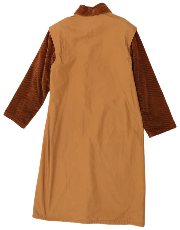 Vintage γυναικείο πανωφόρι UK 16 Large Brown Colourblock
