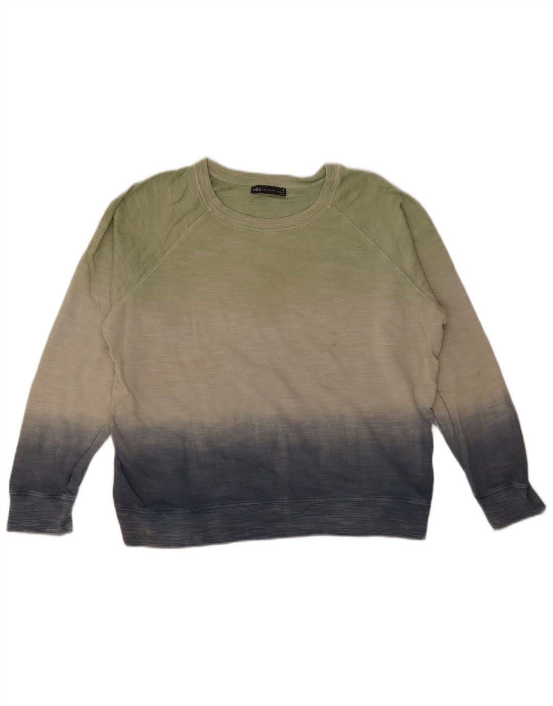 Marks & Spencer Γυναικεία φούτερ Jumper UK 14 Large Green Colourblock