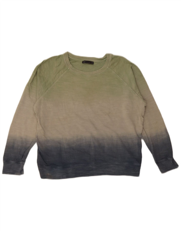Marks & Spencer Γυναικεία φούτερ Jumper UK 14 Large Green Colourblock