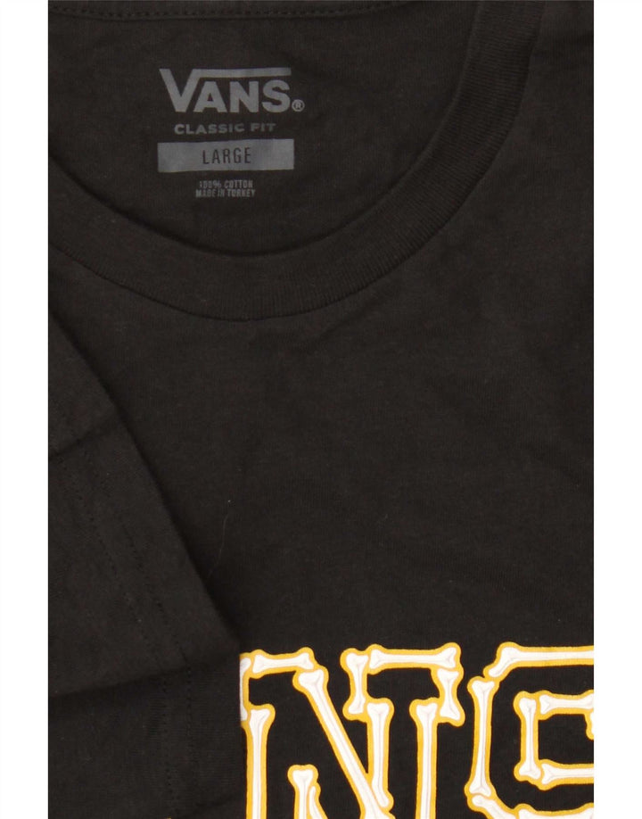 Ανδρικό γραφικό T-Shirt Vans Top μεγάλο μαύρο βαμβακερό