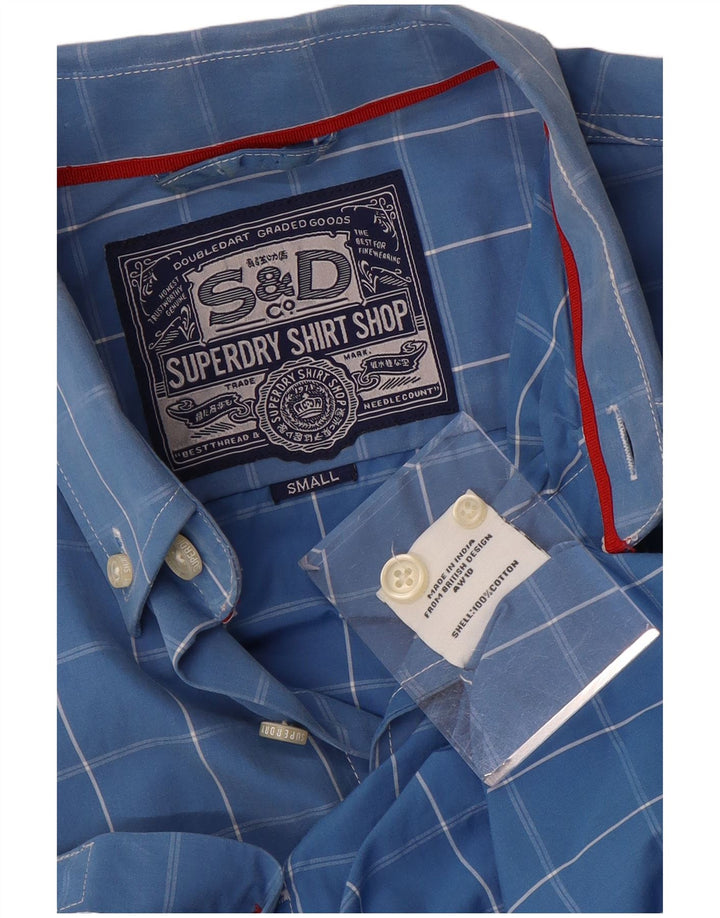 Ανδρικό πουκάμισο Superdry Small Blue Check Cotton