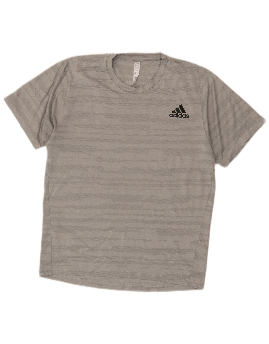 Adidas Ανδρικό T-Shirt Climalite Τοπ μικρού γκρι ριγέ πολυεστέρα