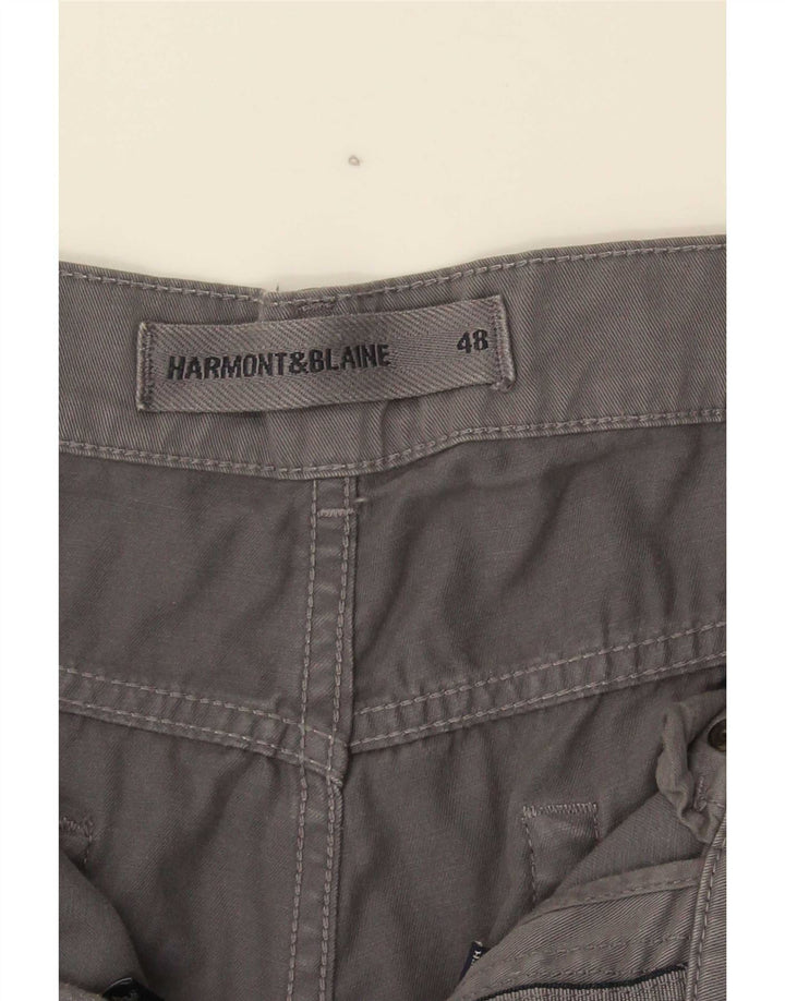 Ανδρικό ίσιο καθημερινό παντελόνι Harmont & Blaine IT 48 Μεσαίο γκρι βαμβακερό
