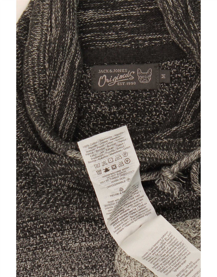 Jack & Jones Ανδρικό πουλόβερ με ρολό λαιμόκοψη, βαμβακερό μεσαίο γκρι χρώμα