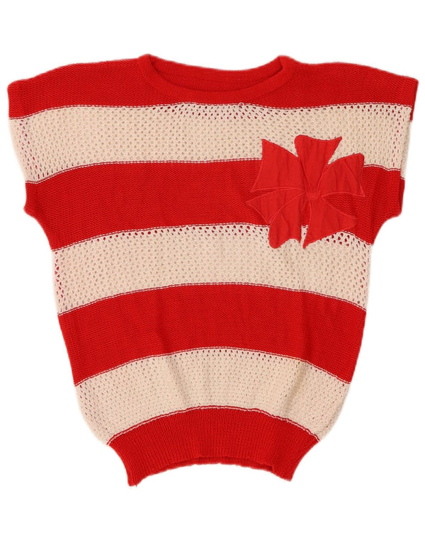 Γυναικείο πουλόβερ Vintage Crop Crew Neck Jumper UK 14 Medium πολύχρωμο