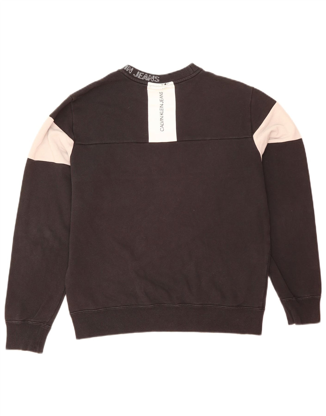 Γραφικό ανδρικό φούτερ Calvin Klein Jeans Jumper Medium Black Colourblock