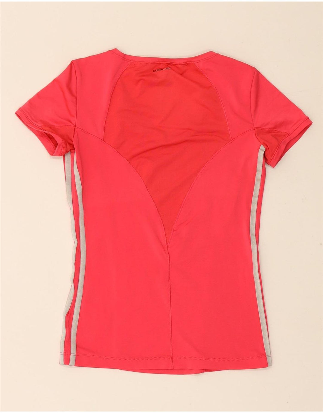 Adidas Γυναικείο T-Shirt Climacool Top UK 8 Small Red Polyester