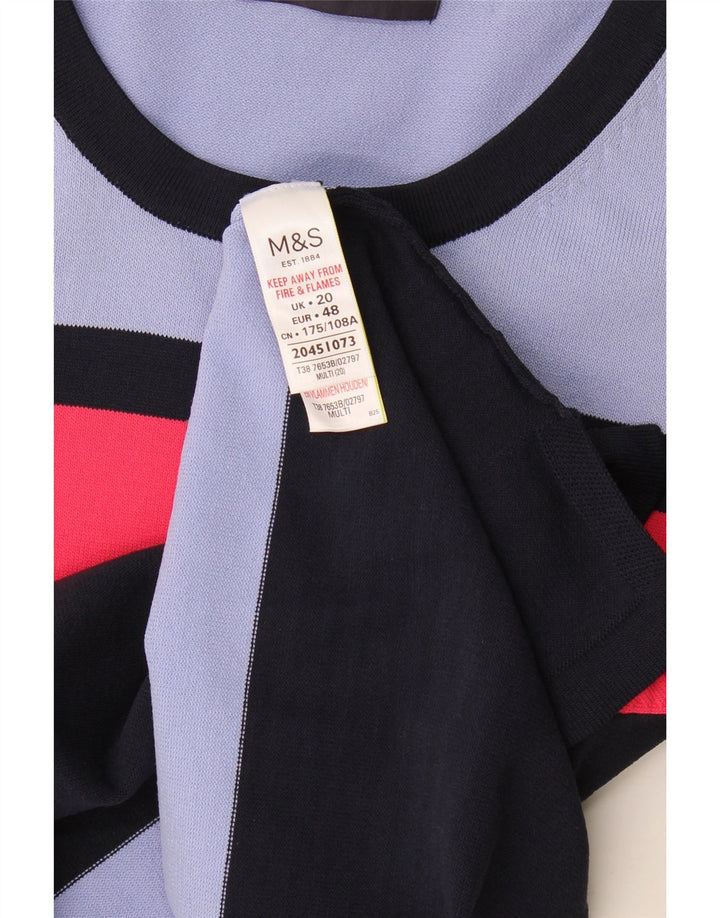 Marks & Spencer Γυναικείο T-Shirt Top UK 20 2XL πολύχρωμο ριγέ