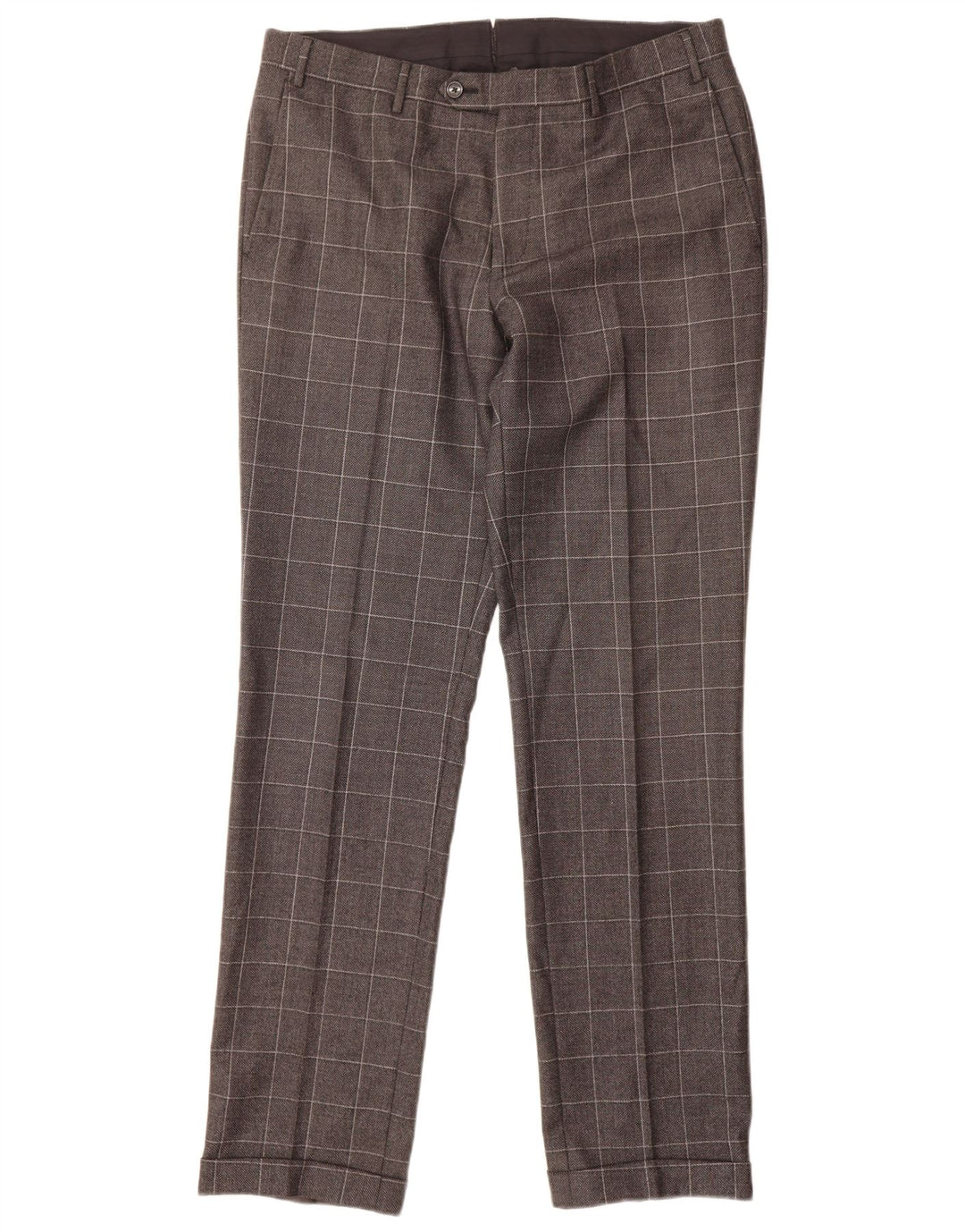 CORNELIANI Ανδρικό ίσιο παντελόνι IT 50 Large W34 L32 Grey Check