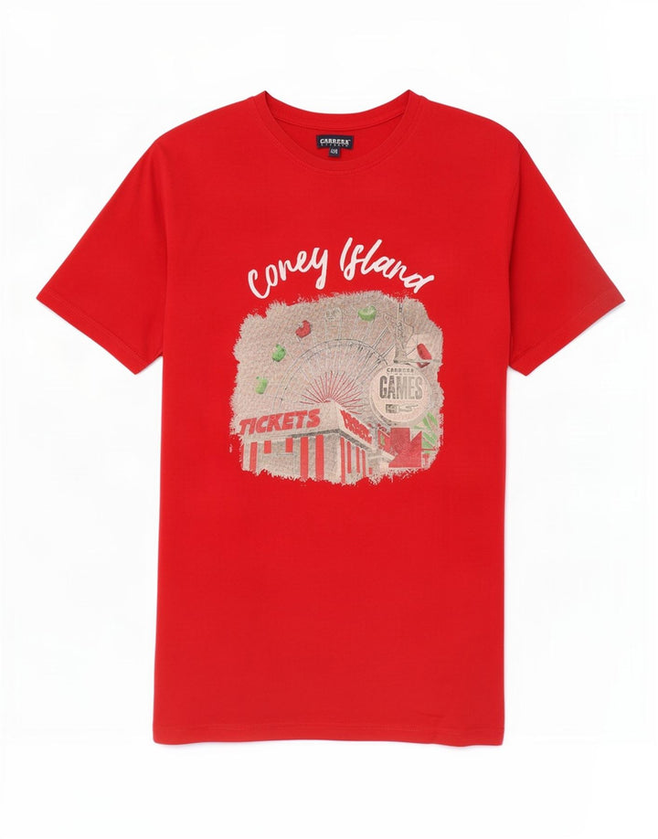 Ανδρικό γραφικό T-Shirt Carrera Top 2XL κόκκινο βαμβακερό