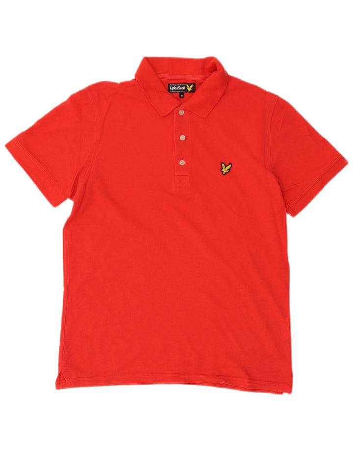 Ανδρικό πουκάμισο πόλο Lyle & Scott, μεσαίο κόκκινο βαμβακερό
