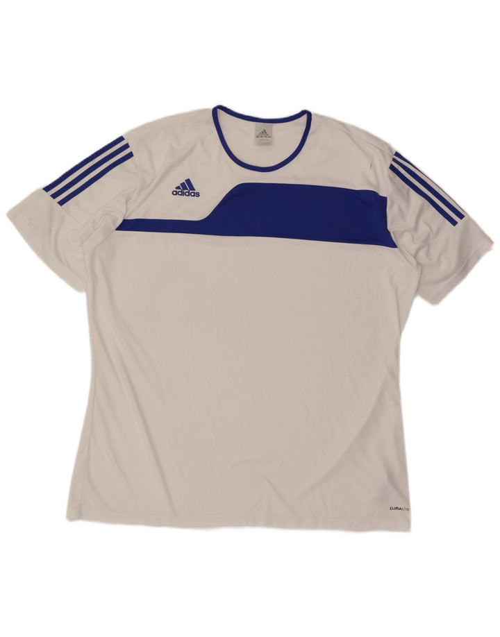 Ανδρικό T-Shirt Climalite Adidas Top 2XL White Colourblock Polyester
