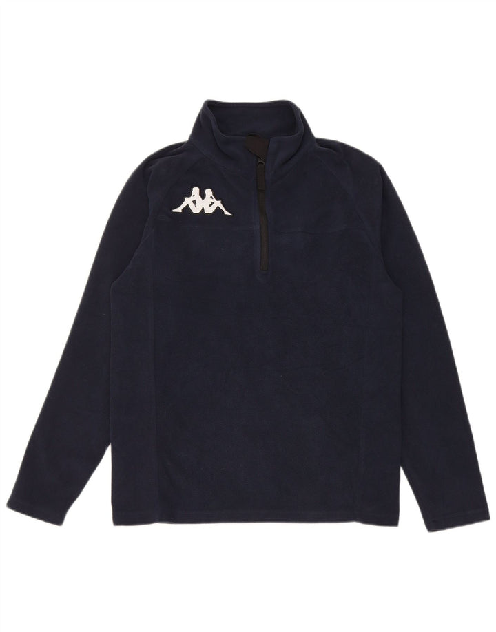Kappa Boys Zip Neck Fleece Jumper 13-14 ετών Navy Blue Polyester