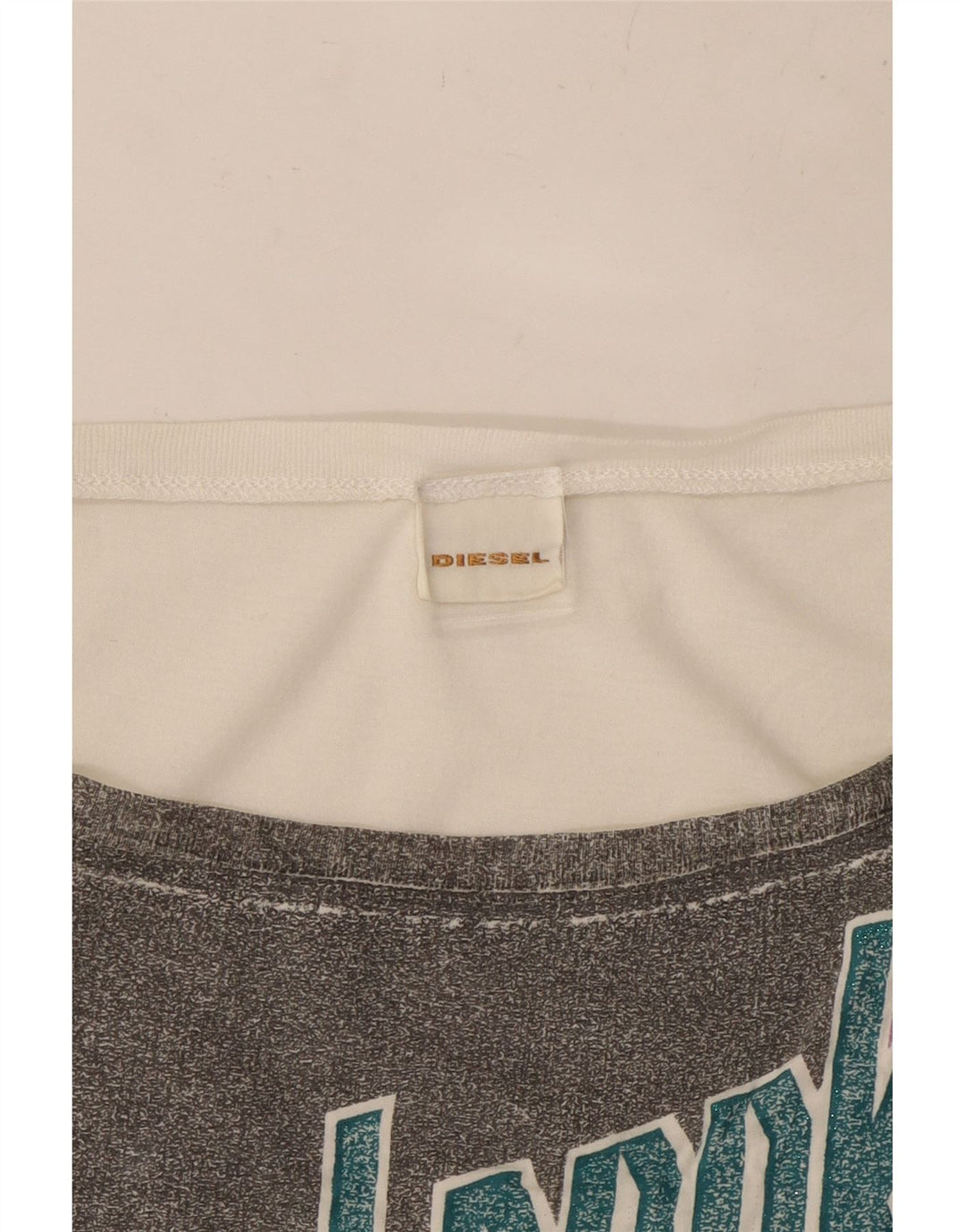 Γυναικείο γραφικό μπλουζάκι DIESEL Top UK 10 Small White