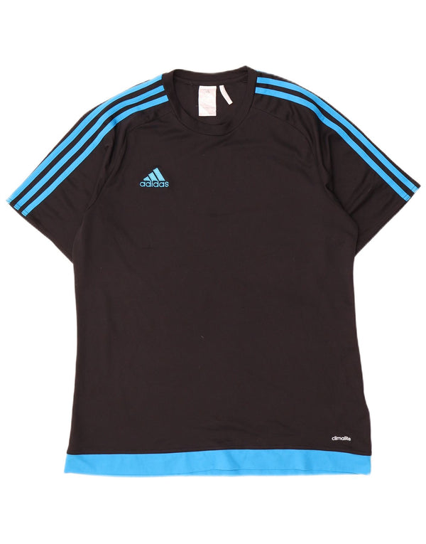Adidas Ανδρικό T-Shirt Climalite Top Large Μαύρο Πολυεστέρας