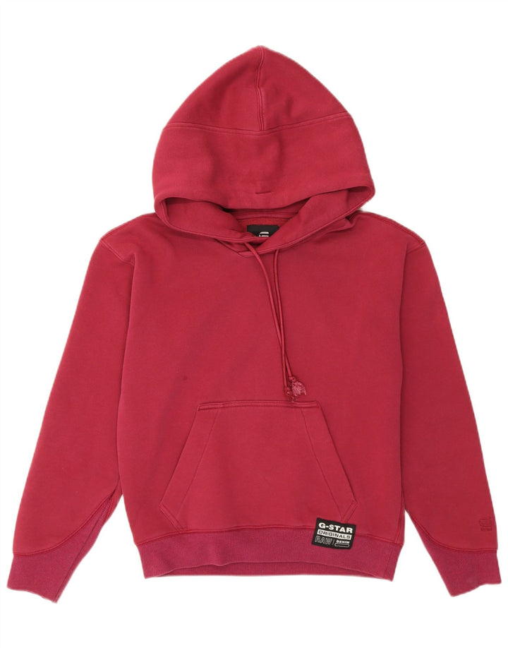 G-STAR Γυναικείο Hoodie Jumper UK 6 XS Βαμβακερό μπορντό