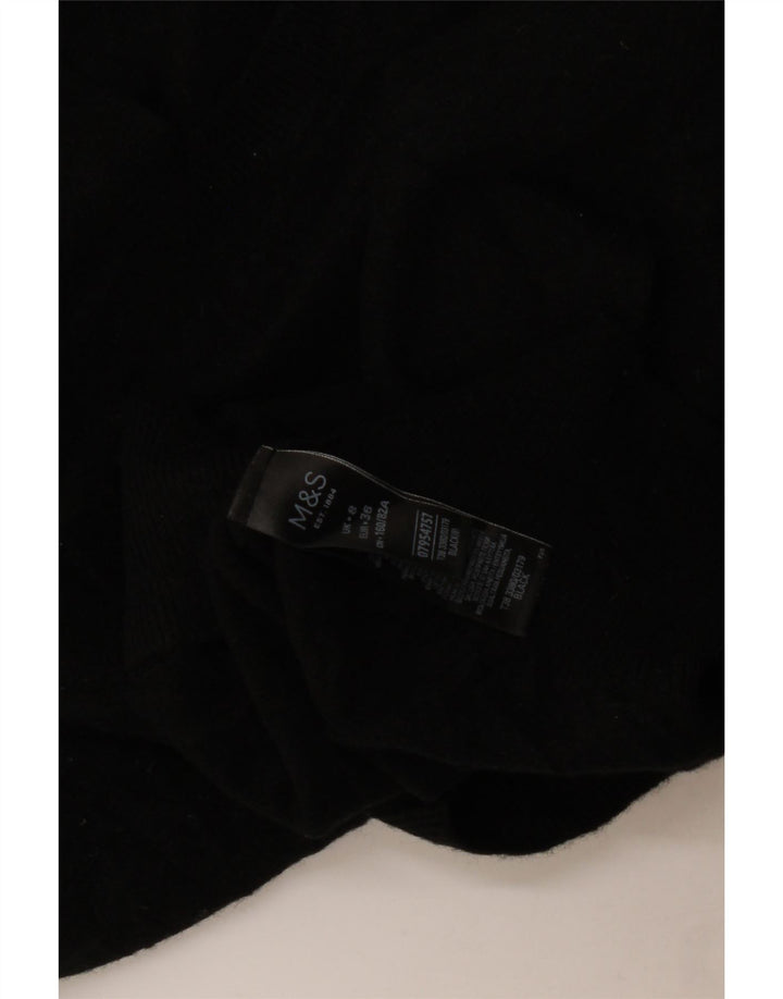 Marks & Spencer Γυναικείο Autograph Crew Neck Jumper πουλόβερ UK 8 Small Black