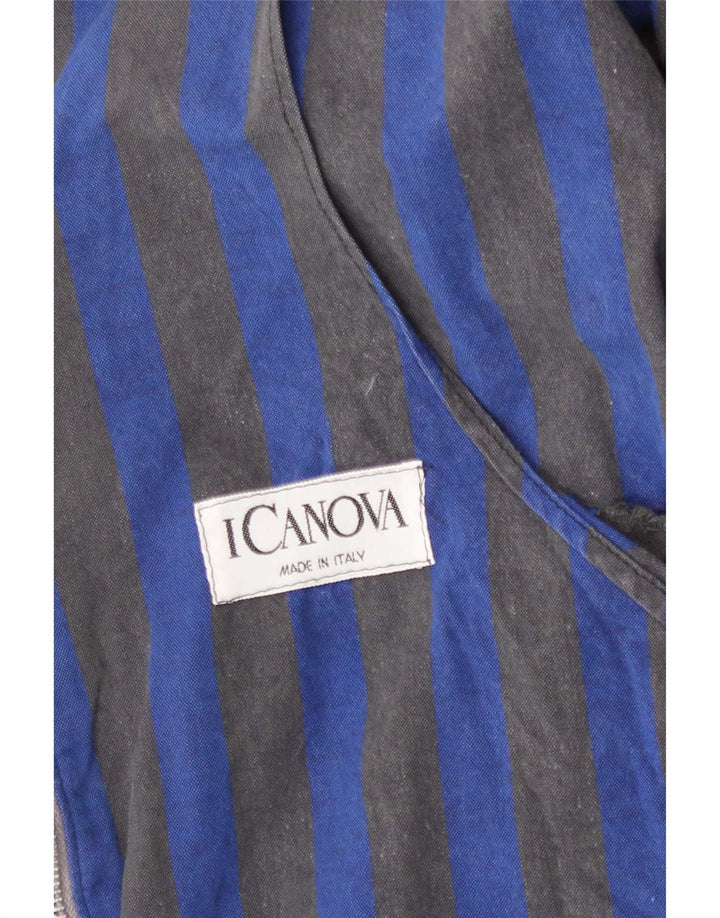 Vintage Γυναικείο Bomber Jacket UK 18 XL μπλε ριγέ