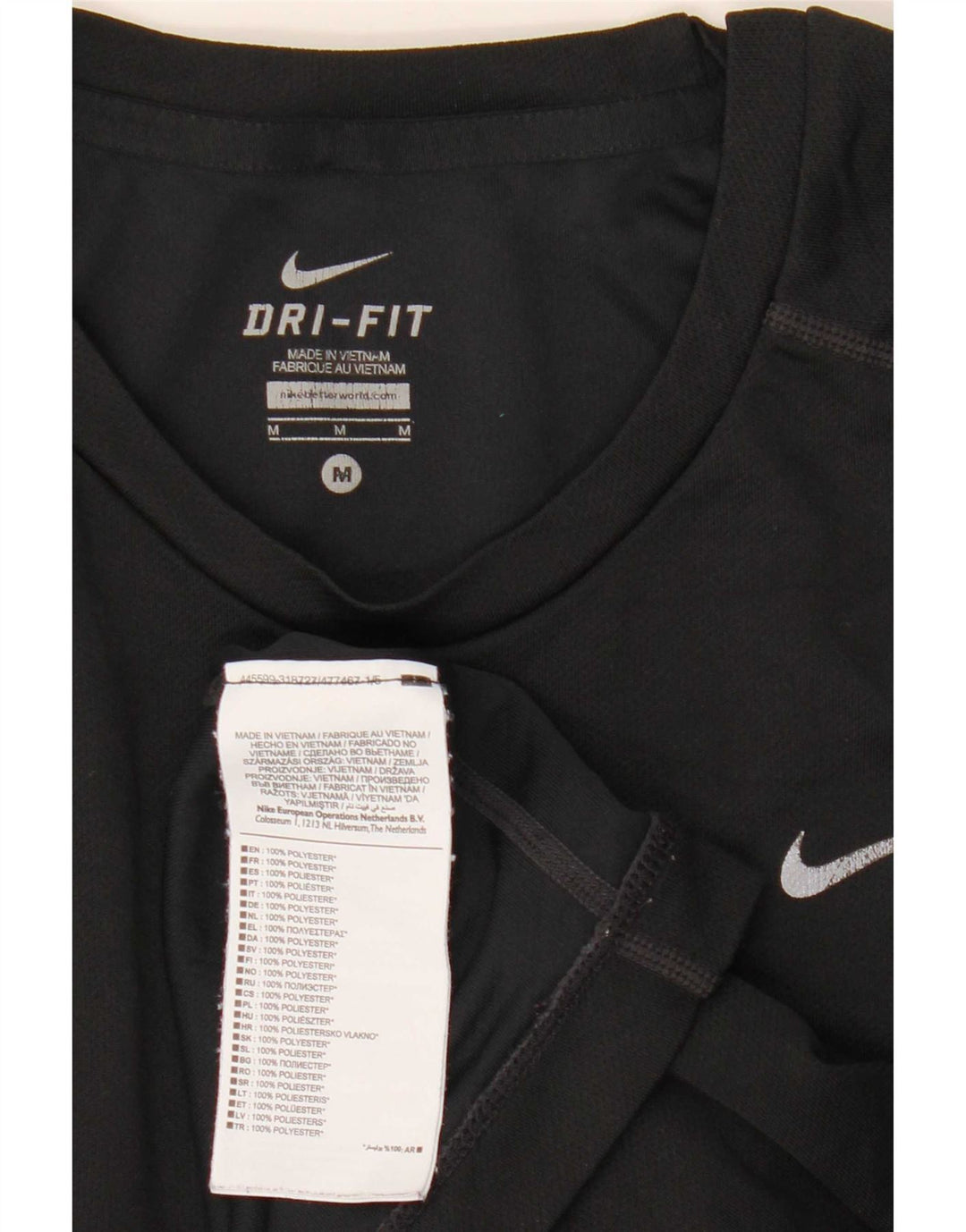 Ανδρικό T-Shirt Nike Dri Fit Top από μεσαίο μαύρο πολυεστέρα