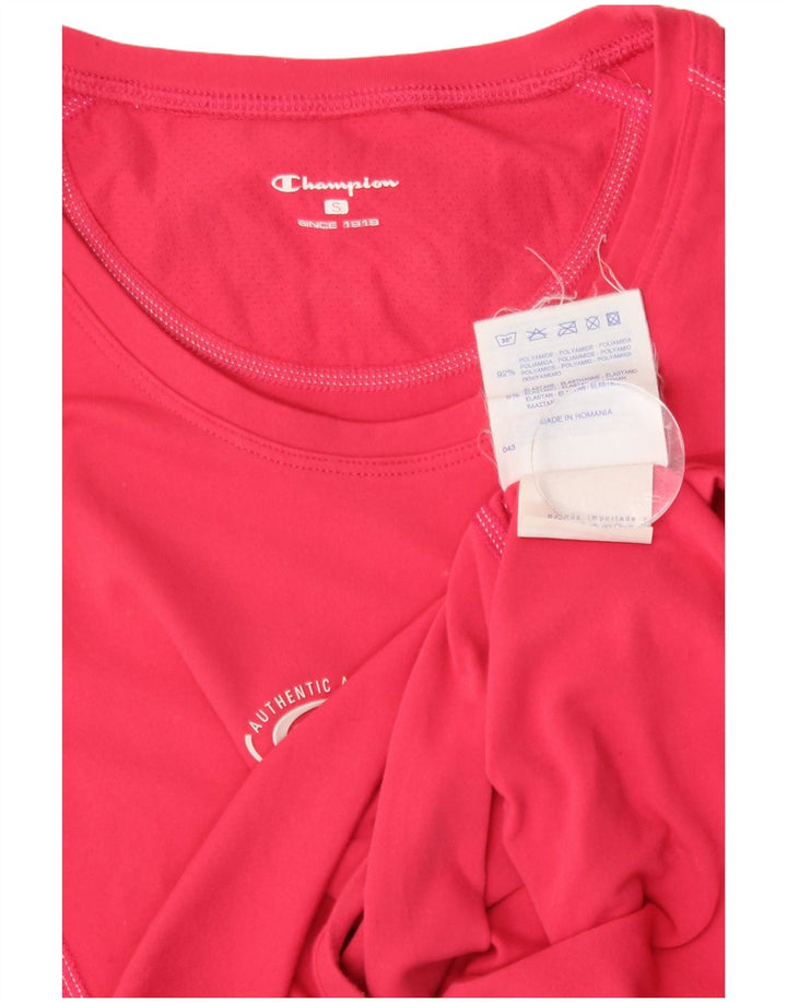 Champion Γυναικεία Crop Graphic T-Shirt Top 8 Small Pink Polyamide