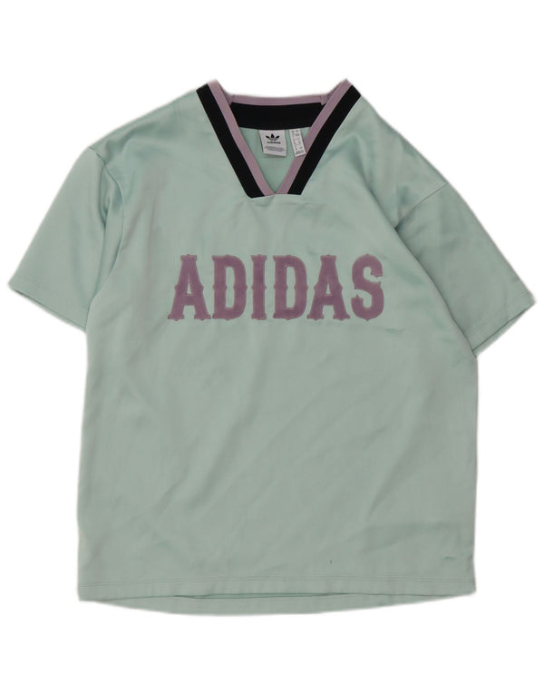 ADIDAS Womens Oversized Graphic T-Shirt Top UK 8 Small  Green Polyester