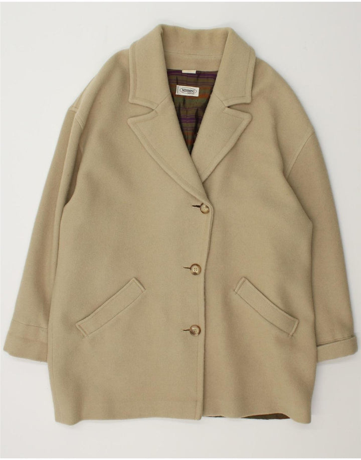 MISSONI Womens Overcoat UK 20 2XL Beige Vintage Missoni and Second-Hand Missoni from Messina Hembry 