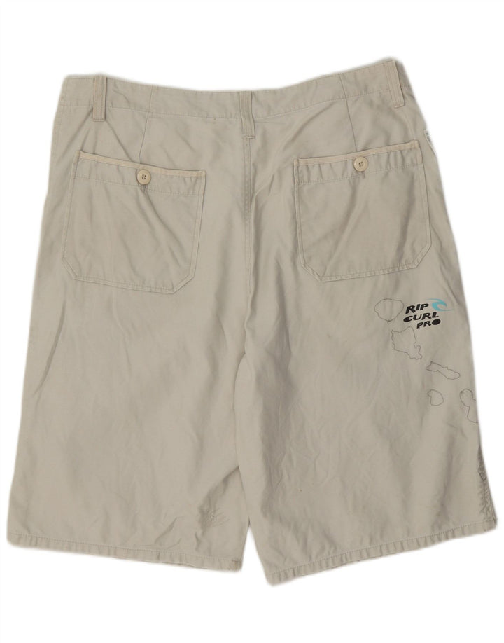 Ανδρικό γραφικό casual σορτς Rip Curl W34 μεγάλο μπεζ βαμβακερό