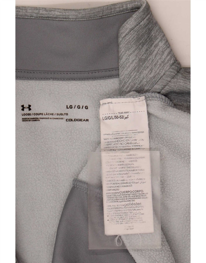 Under Armour Ανδρικό φούτερ με φερμουάρ με λαιμόκοψη σε μεγάλο γκρι φούτερ