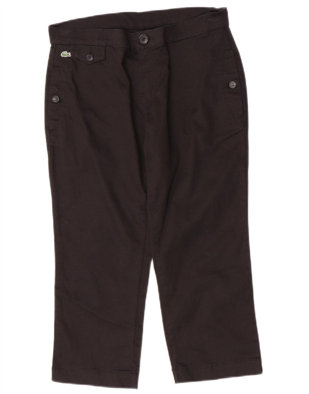 Γυναικείο παντελόνι Capri Lacoste Μέγεθος 44 Medium W30 L21 Μαύρο βαμβακερό