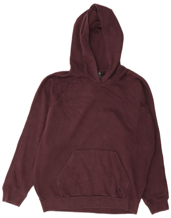 Adidas Γυναικείο Hoodie Jumper UK 12/14 μεσαίο βαμβακερό μπορντό